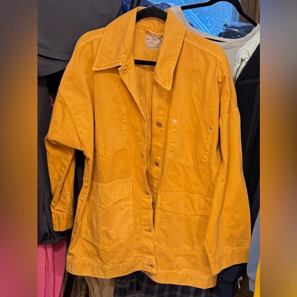 Free People Tan Jean Jacket NWOT - Picture 5 of 7